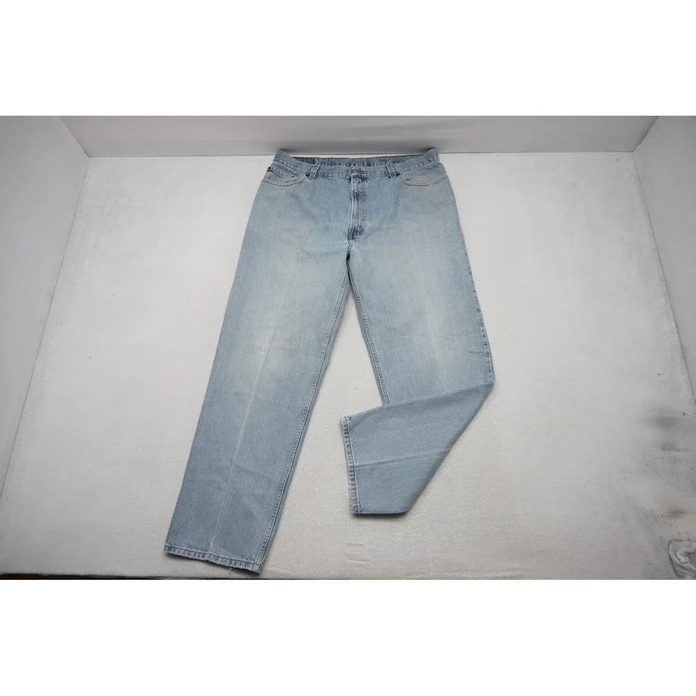 Levi's Straight Leg Jeans Mens 40x32 Light Blue Denim Casual Classic Rugged